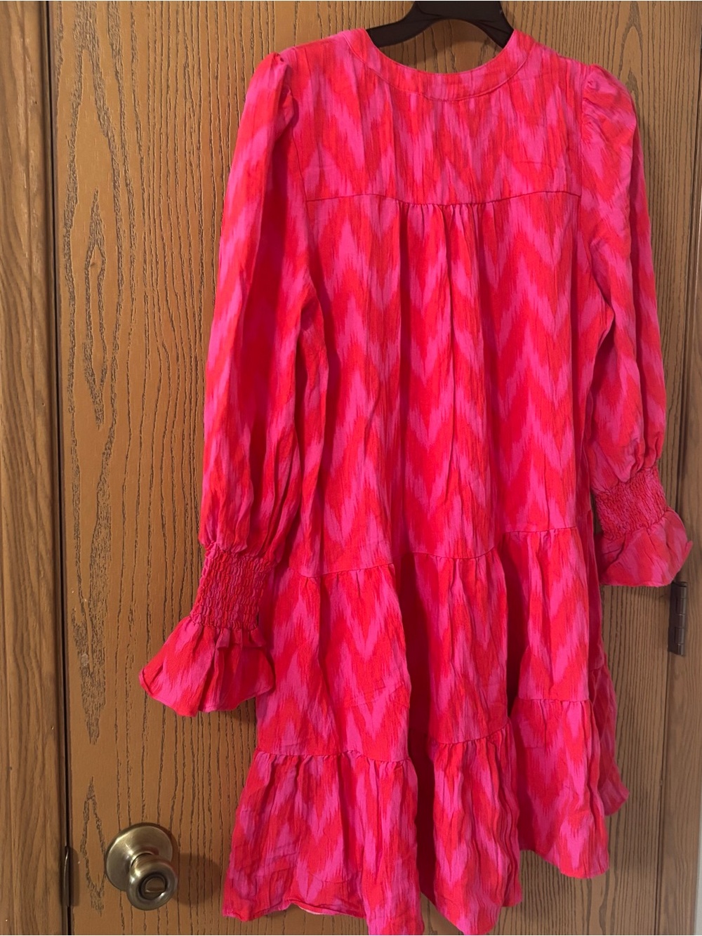 Pomander Place Hot Pink Ikat Dress Sz L NWOT - Picture 4 of 5